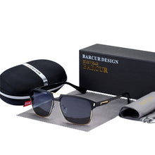 Load image into Gallery viewer, BARCUR Black High Quality HD Polarized Sunglasses