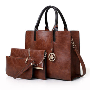 New Women PU Leather Handbag  3Pcs/Set