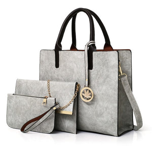 New Women PU Leather Handbag  3Pcs/Set
