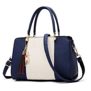 Luxury Women Hit Color PU Leather Handbag