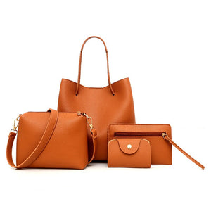 New Fashion 4Pcs/Set Women Handbag