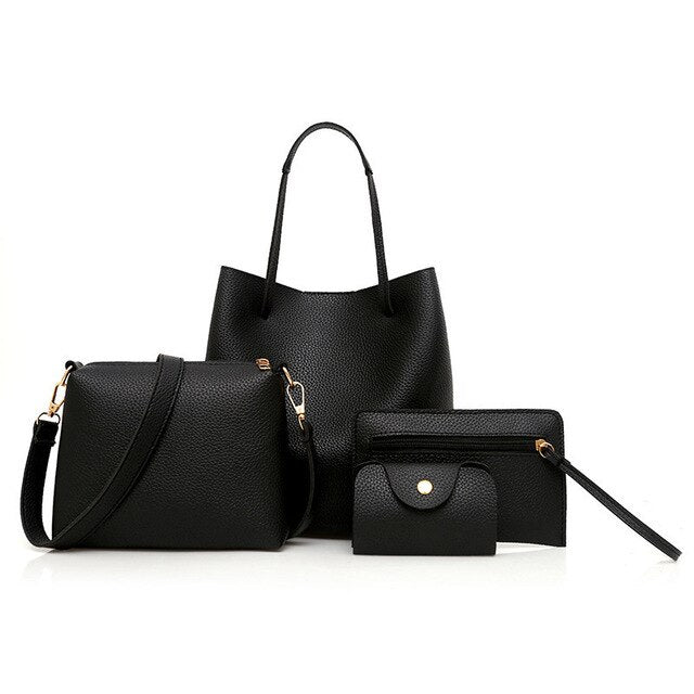 New Fashion 4Pcs/Set Women Handbag