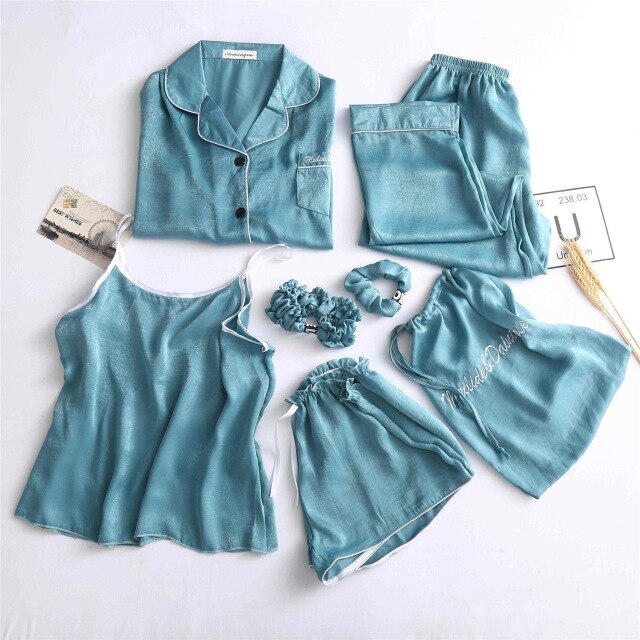 4pcs pajamas sets  Sleep Women Night Clothes Ladies Pajamas Pijamas Women 549