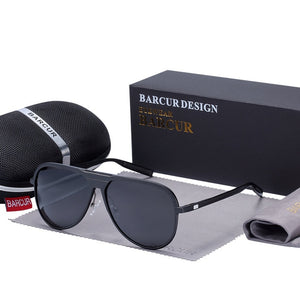 BARCUR Unisex Aluminum Magnesium Male Sunglasses