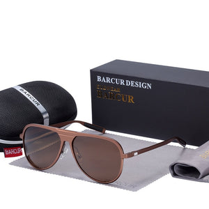 BARCUR Unisex Aluminum Magnesium Male Sunglasses