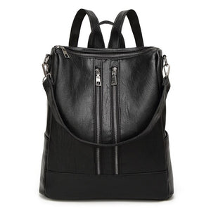 Brand Preppy Style Leather School Backpack Bag